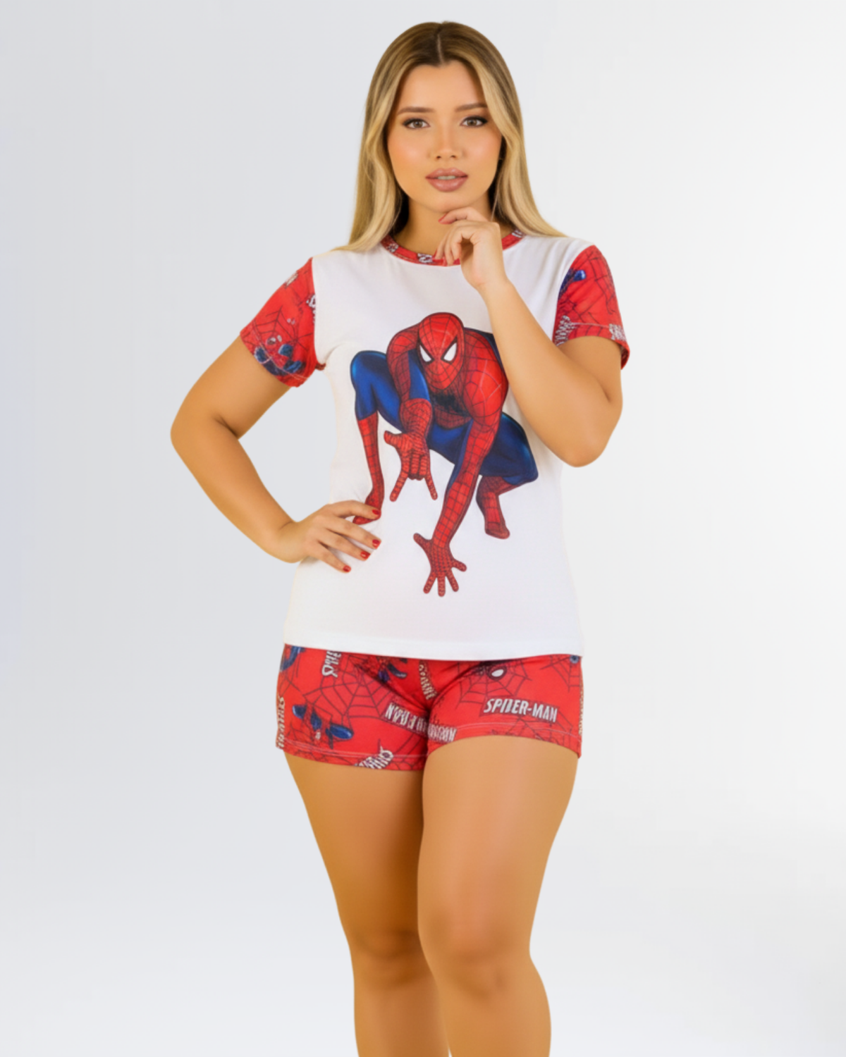 PIJAMA FEMININO DE VERÃO - HOMEM-ARANHA
