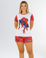 PIJAMA FEMININO DE VERÃO - HOMEM-ARANHA