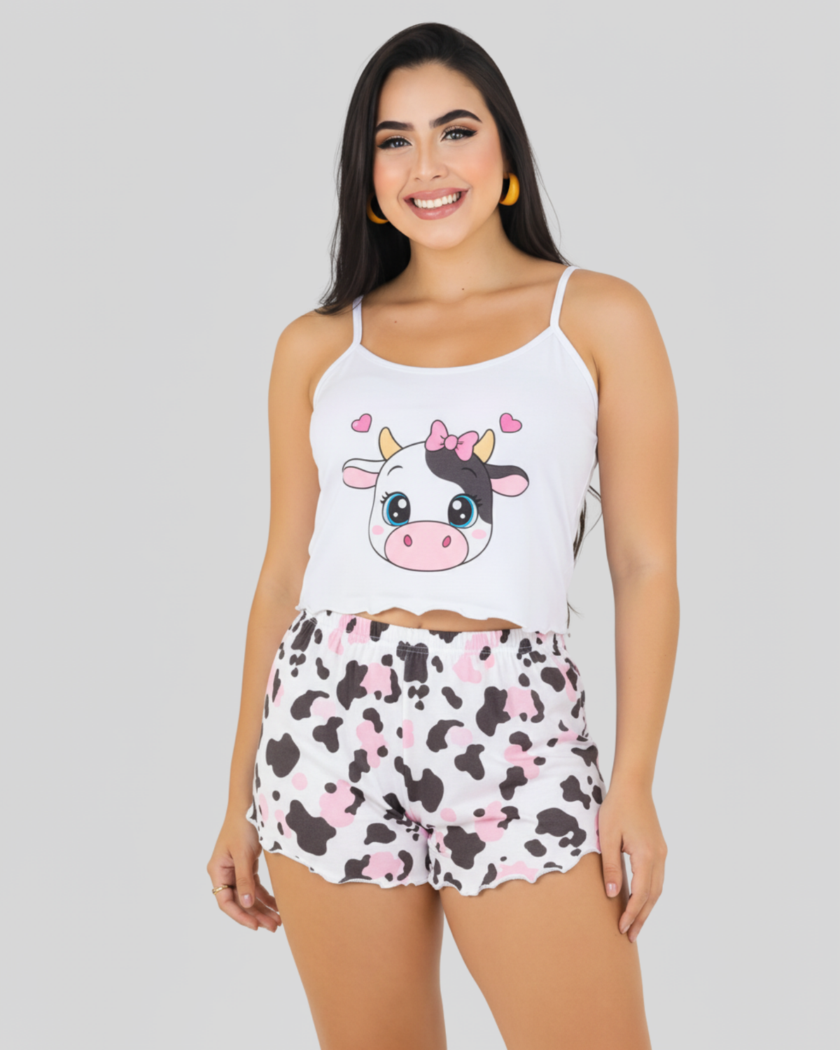 PIJAMA FEMININO DE VERÃO - VAQUINHA