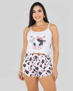 PIJAMA FEMININO DE VERÃO - VAQUINHA