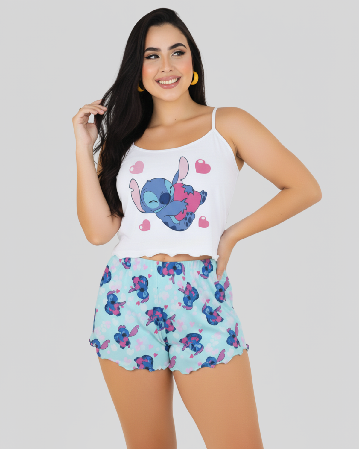 PIJAMA FEMININO DE VERÃO -STITCH