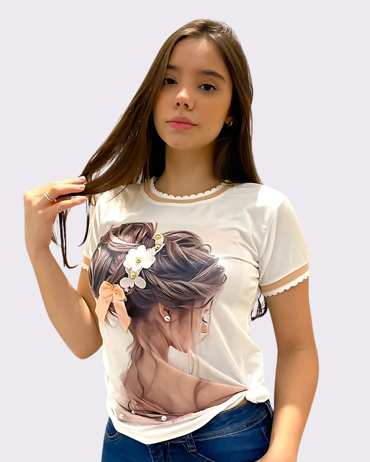 MENINA COM LAÇOS - T-SHIRT PREMIUM