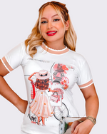 MENINA DE VESTIDO - T-SHIRT PREMIUM