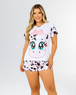 PIJAMA FEMININO - ESTAMPA VAQUINHA CUTE