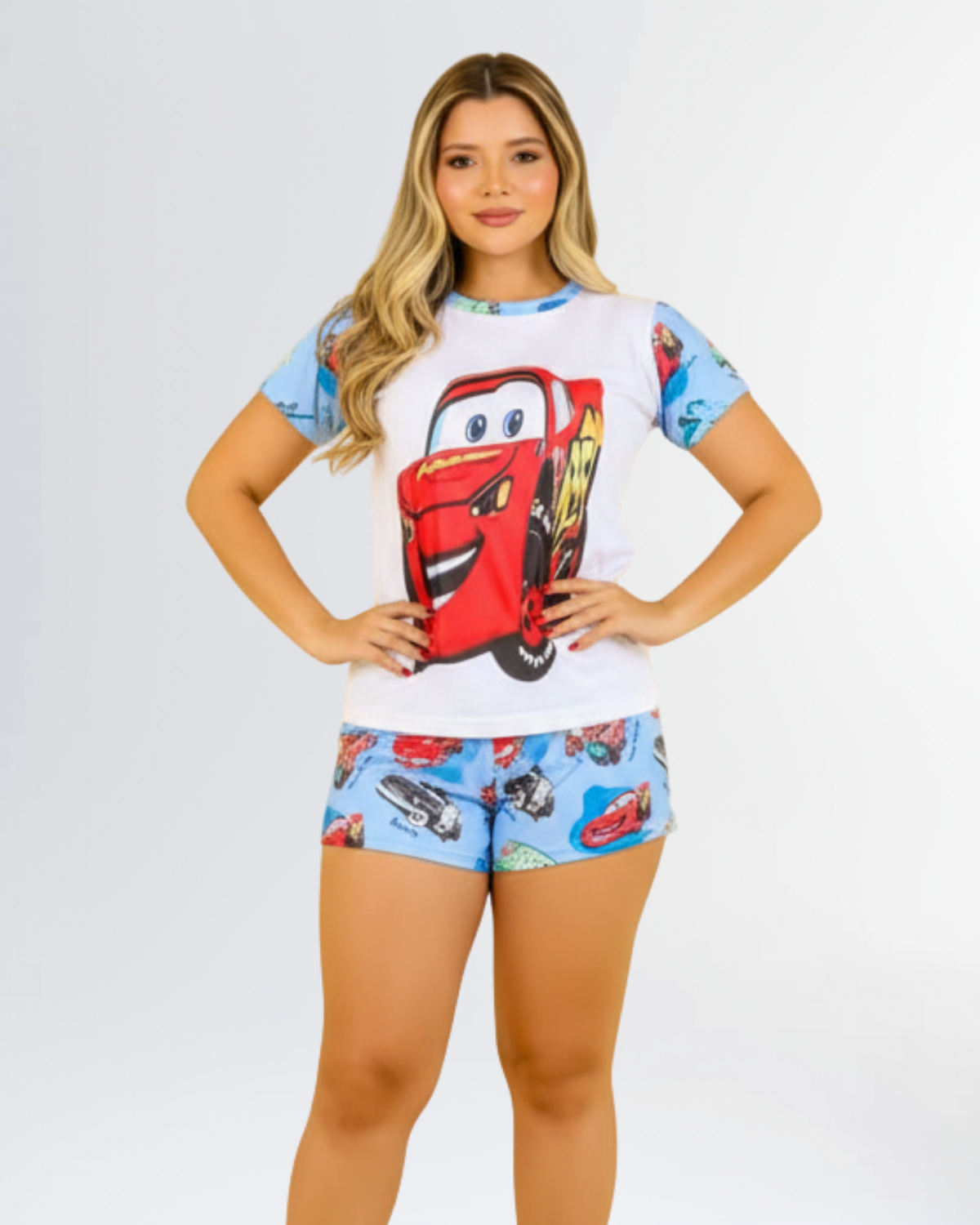 PIJAMA FEMININO DE VERÃO -CARROS