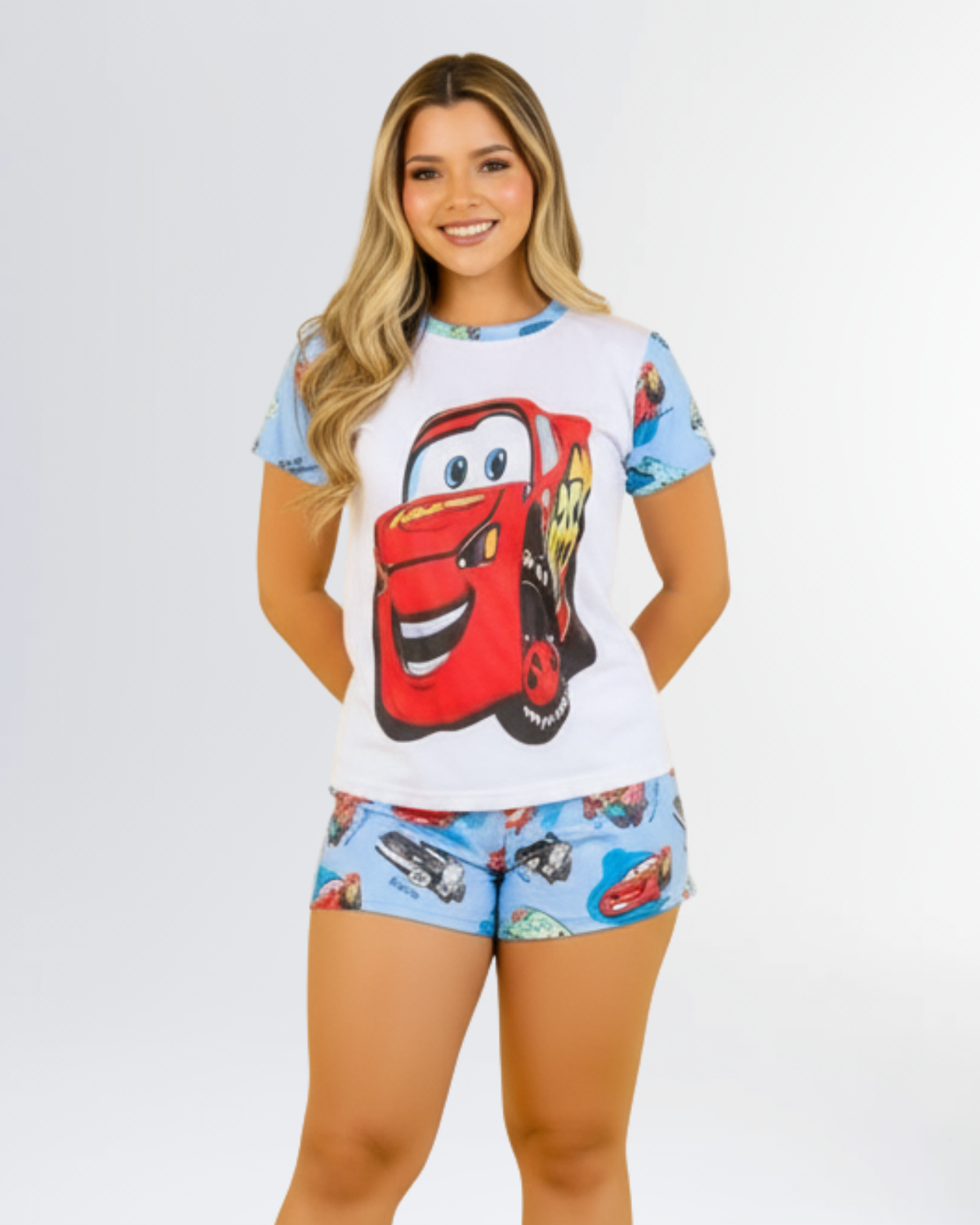 PIJAMA FEMININO DE VERÃO -CARROS