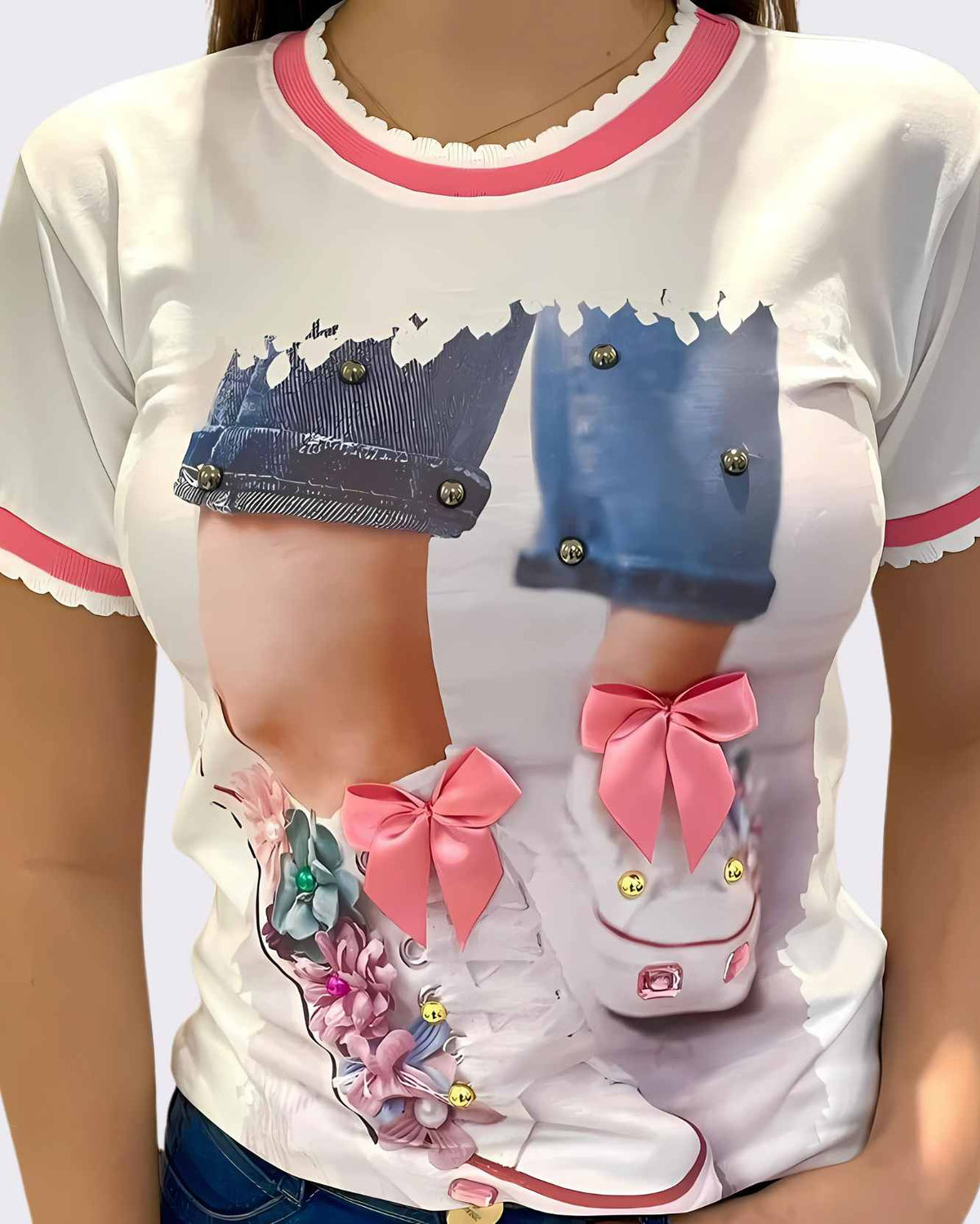 TÊNIS COM LAÇO - T-SHIRT PREMIUM