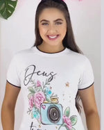 DEUS QUER TE VER SORRINDO - T-SHIRT PREMIUM
