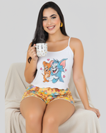 PIJAMA FEMININO DE VERÃO -TOM E JERRY