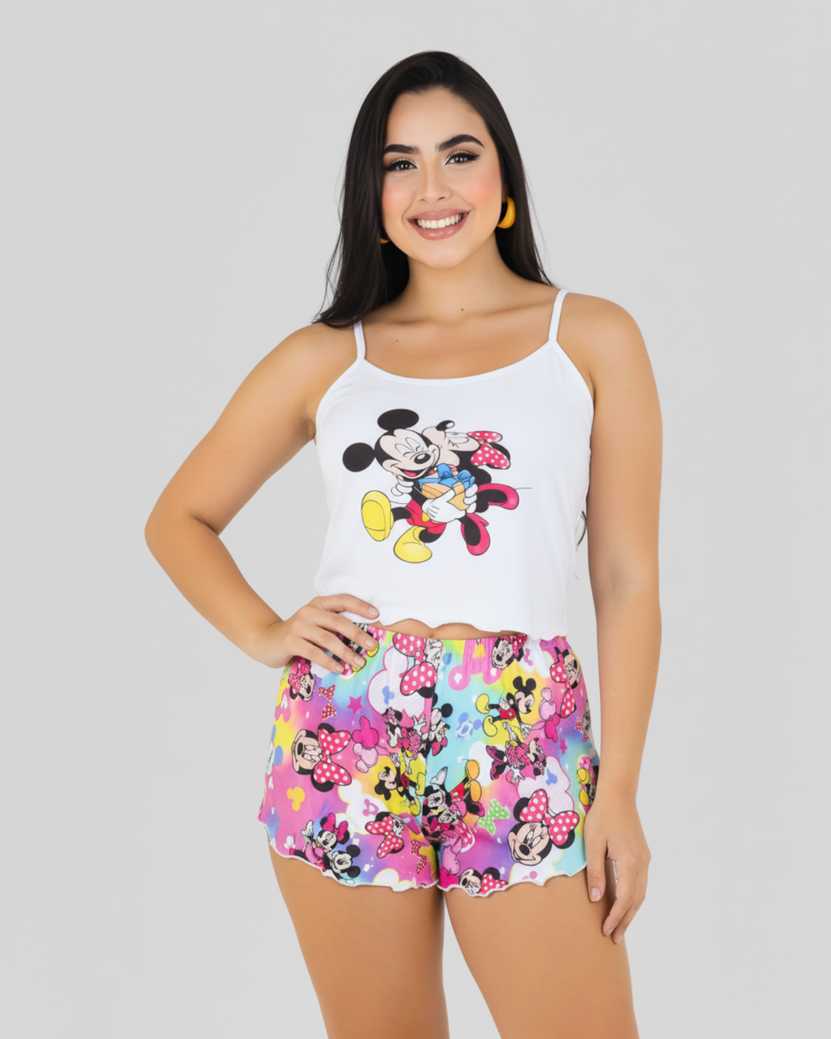 PIJAMA FEMININO DE VERÃO -MICKEY E MINNIE