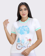 BALÃO AZUL- T-SHIRT PREMIUM