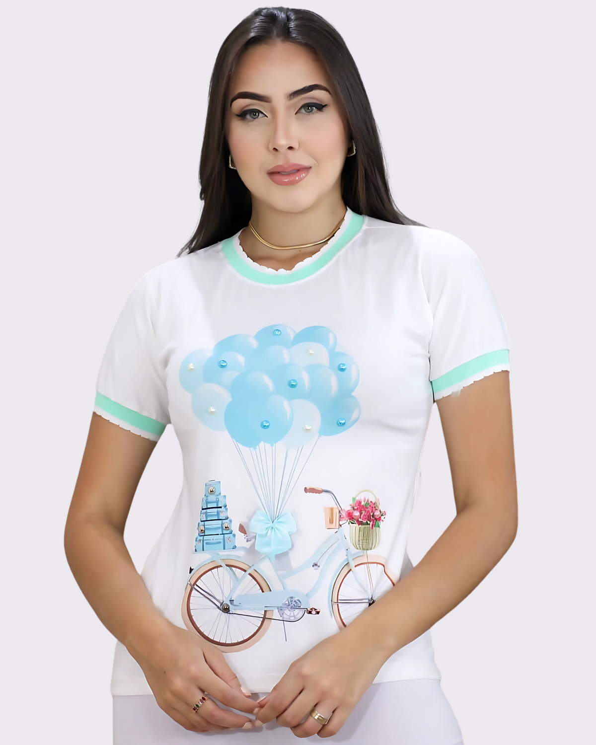 BALÃO AZUL- T-SHIRT PREMIUM